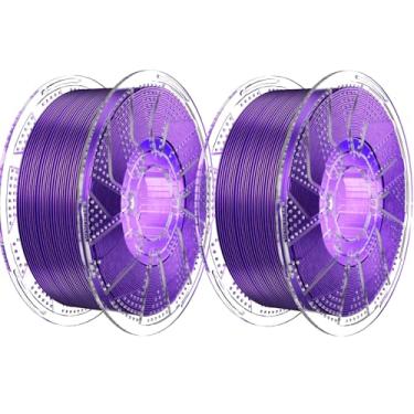 Imagem de Chitu Systems Conjure Filamento de impressora 3D PLA de seda, filamento de duas cores de 1,75 mm, pacote de filamentos de impressão 3D preto e roxo 2 x 1 kg