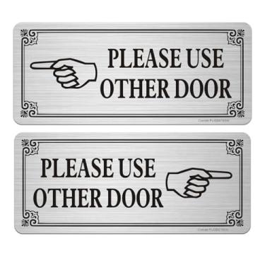 Imagem de Use outra placa de porta com fita adesiva - 1 conjunto de placa de alumínio de 28 x 12 cm para porta