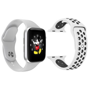 Imagem de Kit 1 Smartwatch Branco + 1 Pulseira Branco E Preto