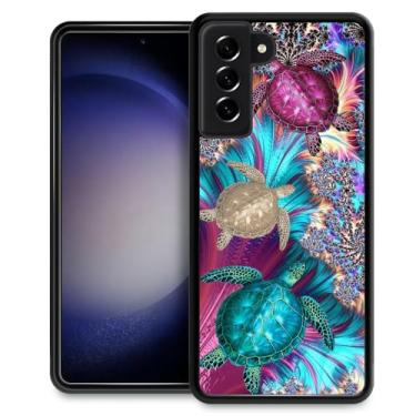 Imagem de ZHEGAILIAN Compatível com Samsung Galaxy S23, capa protetora antiderrapante de TPU macio à prova de choque compatível com Samsung Galaxy S23 de 6,1 polegadas para mulheres - Tartaruga itinerante