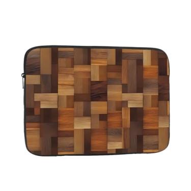 Imagem de Capa protetora de madeira para notebook de 15 polegadas à prova de choque, resistente à água, bolsa para computador portátil, para homens e mulheres