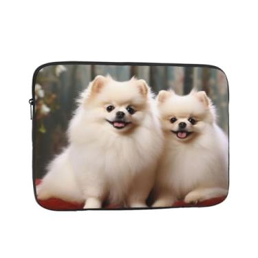 Imagem de Capa para laptop de pelo curto Pomerânia bolsa para laptop bolsa de transporte para computador 10 polegadas capa protetora para notebook
