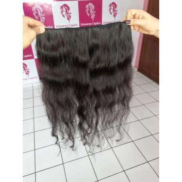 Imagem de Tela para mega hair cabelo humano liso ondulado 50cm - Universo capila