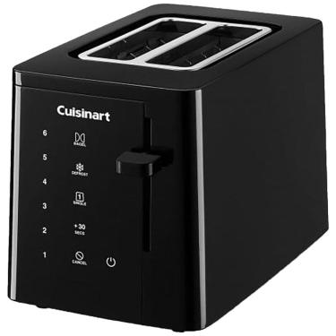 Imagem de Torradeira Elétrica 2 Fatias com 6 Níveis de Tostagem com Função Descongelar e Tela Touchscreen LED, 110v, CUISINART CPT T20, Preto