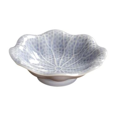 Imagem de Ioensy Tigela de frutas de cerâmica, bandeja para aperitivos, tigela de servir de sobremesa decorativa moderna, bandeja para lanches para sala de, Violeta Claro