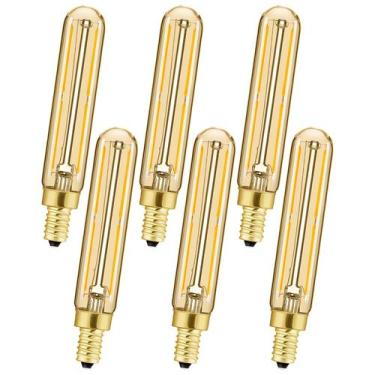 Imagem de Lâmpada LED Leools regulável 4W 2700K E12 Candelabro, pacote com 6