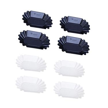 Imagem de Prato reutilizável plástico prato grãos de café bandeja oval conjunto de 8