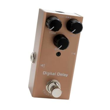 Imagem de LiebeWH Pedal de Aumento, Overdrive Micro Vintage, Acionamento e Coro Clássico, Atraso Analógico, Pedal único Leve Com Indicador de LED para Guitarra Elétrica (Café)