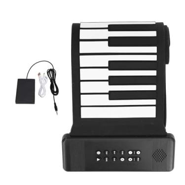 Imagem de 88 Piano de rolo de mão 128 tons USB midi portátil piano dobrável para iniciantes
