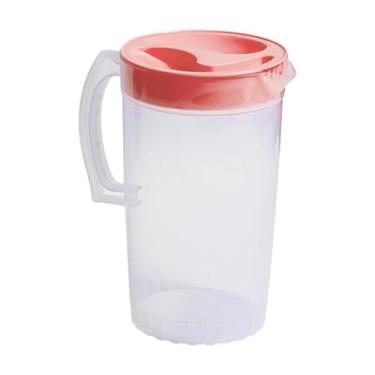 Imagem de ＫＬＫＣＭＳ Jarro de água da jarra de água com alça, portátil com jarra de de bico para recipiente de bebida para geladeira para água, Rosa