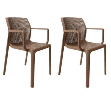 Imagem de Kit 2 Cadeiras Sardenha Polipropileno Mesa Jantar Cozinha Varanda Jard