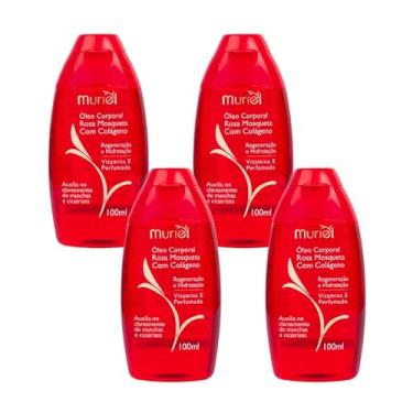 Imagem de Kit 4 Óleo Corporal Rosa Mosqueta Com Colageno Muriel 100ml