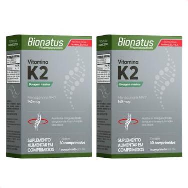 Imagem de Kit com 2 Vitamina K2 Menaquinona MK7 30 Comprimidos Bionatus