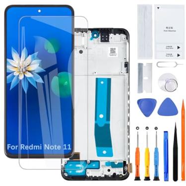 Imagem de Tela de exibição para Xiaomi Redmi Note 11 TFT 2201117TG 2201117TI 2201117TY 2201117TL Kit de montagem de tela LCD com moldura