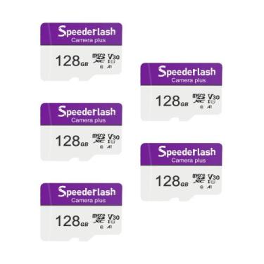 Imagem de Cartão de memória Micro SDXC 128GB, pacote com 5, Speederlash Camera P
