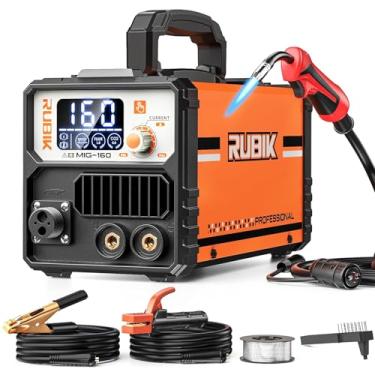 Imagem de Soldador MIG 160A, soldador sem gás 3 em 1, Flux MIG/Lift TIG/Soldador Mig multiprocesso, máquina de solda de 110 V, controle sinérgico inversor IGBT, equipamento de soldagem Mig ideal para soldadores