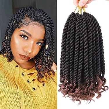 Imagem de Pacote com 6 Tranças de Crochê Havana Twist 30 cm Tranças Senegalesas para Mulheres Negras Crochê Jumbo Tranças Extensão de Cabelo T30#