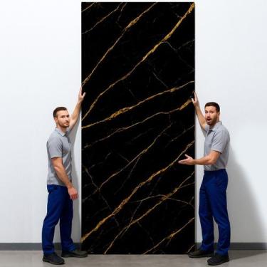 Imagem de Kit 4 Placa Adesiva Parede Rolo Painel Mármore 260x120 Luxo - Tribosho