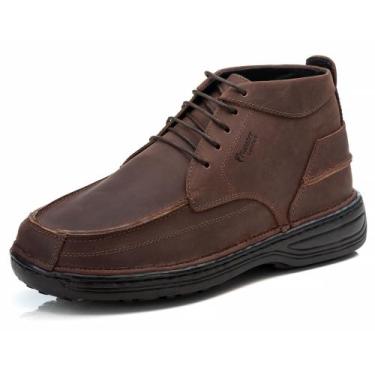 Imagem de Bota Masculina Anti Stress Couro Rústico Confort Jvmarc 8004 - Ranster