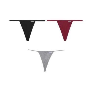 Imagem de Tanga Feminina De Algodão M-XL Sexy Biquíni Calcinha Cintura Baixa G-s