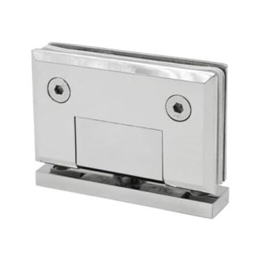 Imagem de Baoblaze Braçadeira de gabinete de vitrine de substituição de dobradiça de porta de chuveiro, rotação de 360 ​​graus para porta de vidro de chuveiro resistente, Hipotenusa Polida