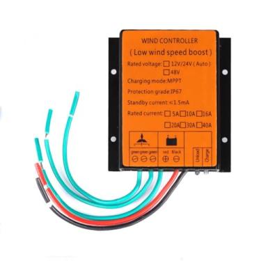 Imagem de AISINILALAO Controlador de carga de turbina eólica MPPT à prova d'água de 15000 W, controlador automático de turbina eólica solar de 12V/24V para sistemas de fornecimento contínuo de energia,24V