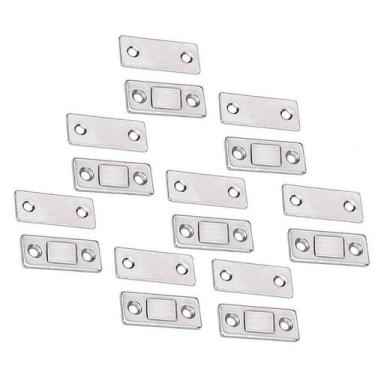 Imagem de Fecho Magnetico Ima Inox Trava Fecha Armario Gaveta 8 Peças Porta Jane