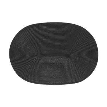 Imagem de Jogo Americano Copa E Cia 6 Peças Luna Oval Preto