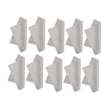 Imagem de Fenteer 10x Panos de limpeza de microfibra Panos para óculos para telas de TV LCD Monitores de LED de computador, Cinza Claro