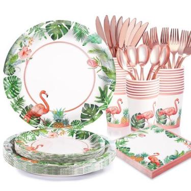 Imagem de Conjunto de decoração de festa LOOWVY Hawaiian Luau 175 unidades para 