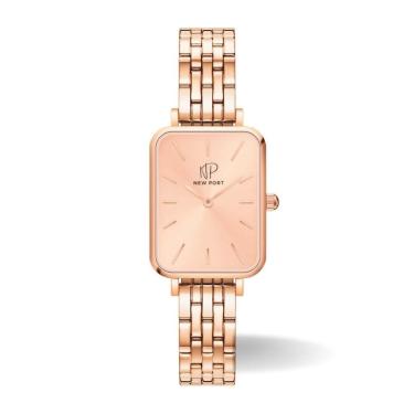 Imagem de Relógio Feminino Quadrado Elegante Delicado Rose New Port