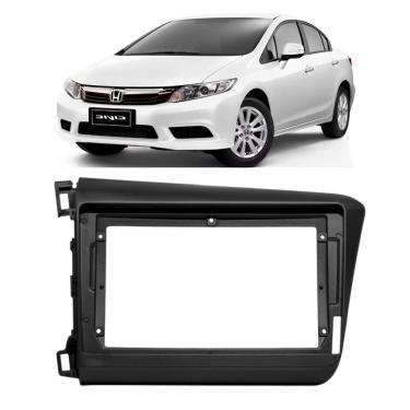 Imagem de Moldura Painel Central 9 Polegadas Civic 2012 à 2016 Preta Novum Expex Epx9ho018 Som