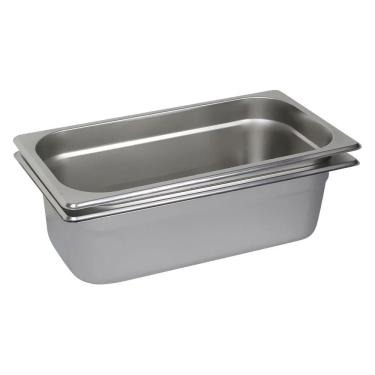 Imagem de 2 Cubas Gastronômica Buffet GN 1/9 100mm Aço Inox Sem Alça