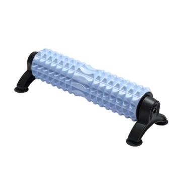 Imagem de IEUDNS Rolo de espuma para massagem corporal completa, coluna de ioga, rolo de fitness para treino com 4 ventosas para alongamento de braços e treinamento de, Azul