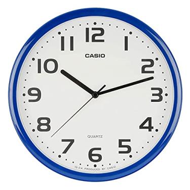 Imagem de Relógio de parede CASIO IQ-24-2JF, azul, diâmetro 25 cm, analógico, design