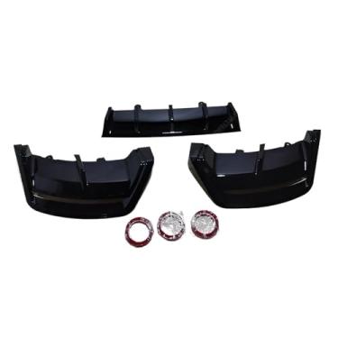 Imagem de Compatível com BMW I3 2022 2023 2024, difusor de para-choque traseiro, spoiler, protetor de lábios, capa, bodykits, preto brilhante, ajuste em ABS