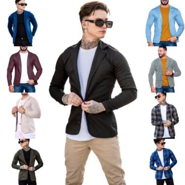 Imagem de Blazer masculino slim - Dragonfly Debatt Jeans, Preto, GG