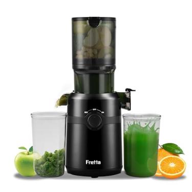 Imagem de Fretta Máquinas De Suco Nifty Cold Press, Mastigação Lenta Com Grande Rampa Alimentação 1,1 L, Cabem Frutas E Vegetais Inteiros, Fácil Limpeza, Autoalimentação, Alto Rendimento Suco, Sem Bpa (Tinta