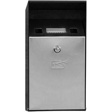 Imagem de Cinzeiro De Receptáculo De Cigarro Para Abrigo De Fumante Pesado Ao Ar Livre - Lixeira Comercial Montada Na Parede Para Espaços De Escritório, H, Outdoor Standing Ashtray