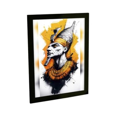 Imagem de Quadro Decorativo Faraó Antigo Egito Ilustração Grafite Decoração Poster Quarto Sala