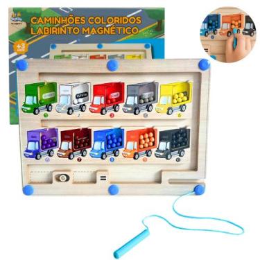 Imagem de Brinquedo Educativo Labirinto Montessori Jogo Cores Infantil - Toy Kin