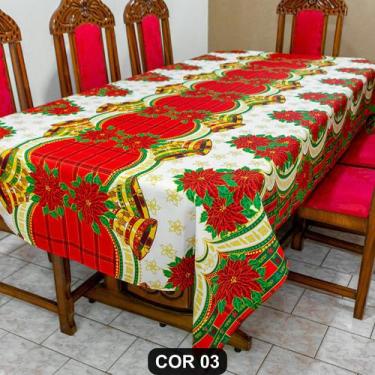 Imagem de Lindíssima Toalha de Mesa Natalina 4 Lugares 1,50m x 1,40m Oxford Esta