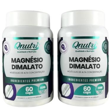 Imagem de Kit 2 Magnésio Dimalato 300mg 60 Cápsulas Suplemento Mineral Sem Glúten Qnutri
