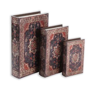 Imagem de Conjunto 3 Caixas Livros Decorativas material sintético - UpCoisas