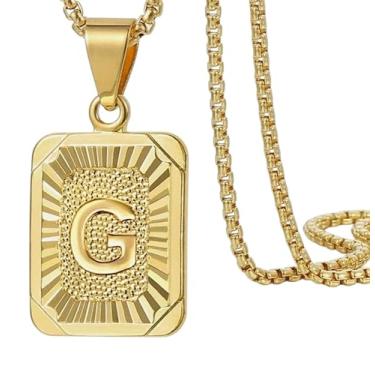 Imagem de Corrente Com Pingente Letra Inicial Estilo e Significado (Letra G)