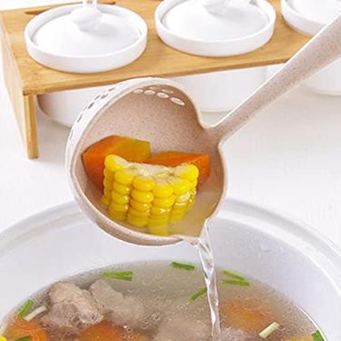 Imagem de HEEPDD Copa de Sopa Com Filtro, Aprofundar Colher Redonda, Alça de Alça de de Candidatura de Mesa de Mesa para Separar Líquidos Sólidos Nan (Bege)