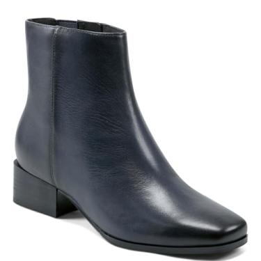 Imagem de Easy Spirit Bota feminina de cano curto Sidney, Couro marinho, 9 Wide