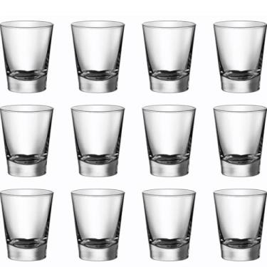 Imagem de Jogo 12 Copos Shot 70ml Safira Para Whisky Tequila Licor e Cachaça