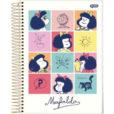 Imagem de Jandaia - Caderno Espiral Universitário CD 10 Matérias 160 Fls Mafalda Quadrinhos FSC