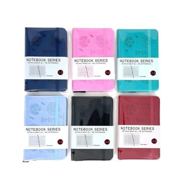 Imagem de Caderneta de Anotações Couro Eco Flores, formato 14,8x10,5 c/ 80fls, unidade, VMP 0.203.78.33